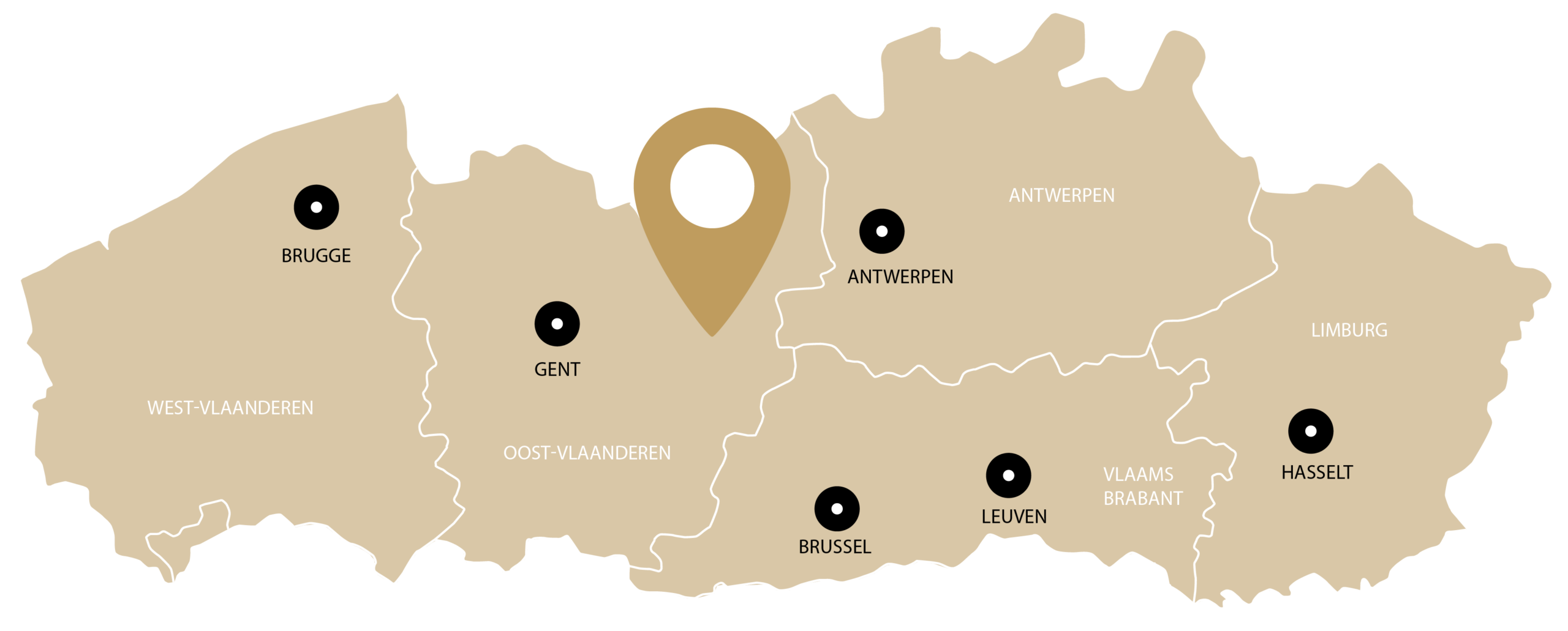 kaart vlaanderen 